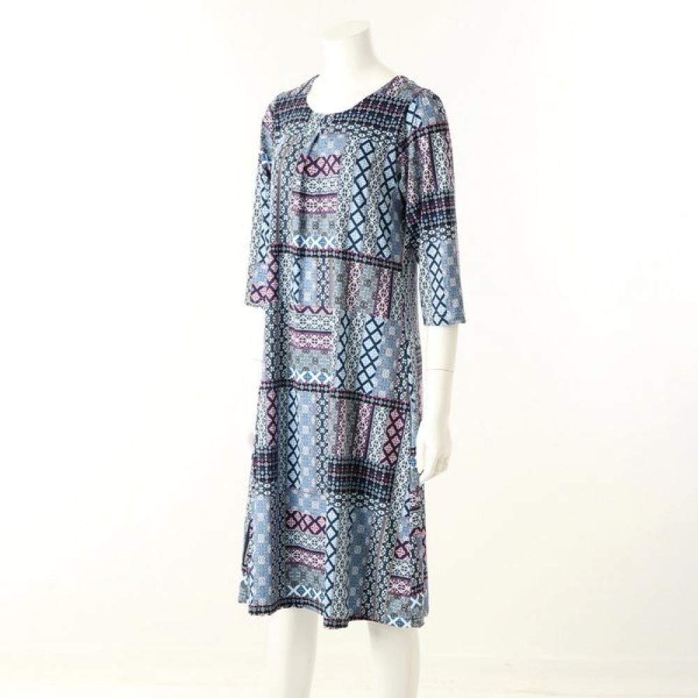 Wacoal Geometric Pattern Loungewear Dress Wgn375w 
