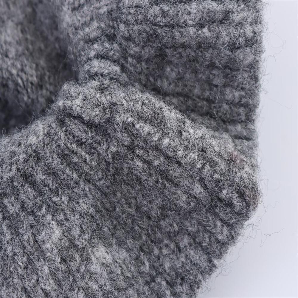 Slim-Fit Layered Knit Cardigan Sweater for Women - Autumn/Winter Fashion