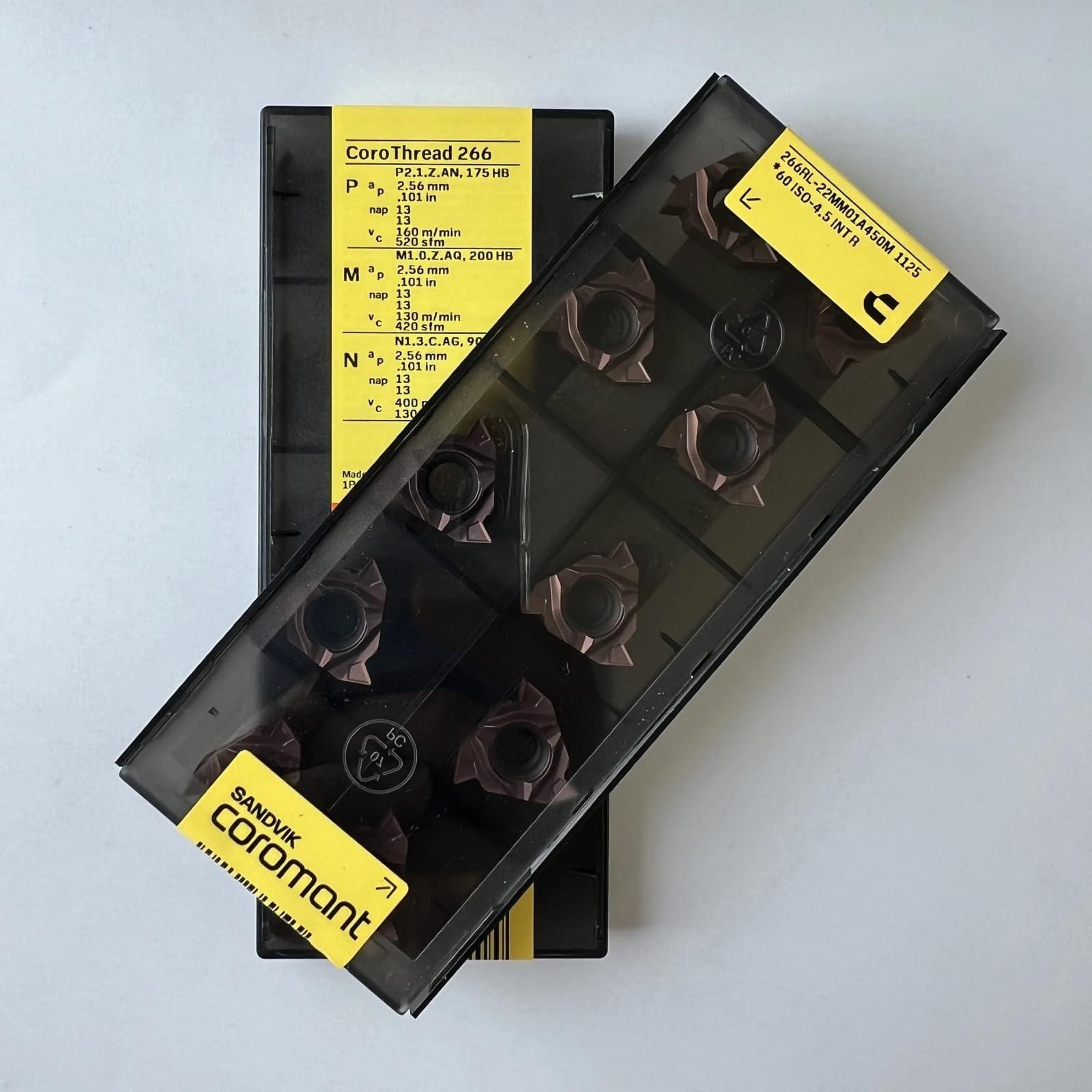 

Original Sandvik / 266RL-22MM01A450M 1125 CNC lathe carbide blade tool 10 Pcs