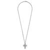 Gucci G-Cube Cross Vintage Distressed Matte 925 Silver Necklace Men necklace Black YBB57699400100U