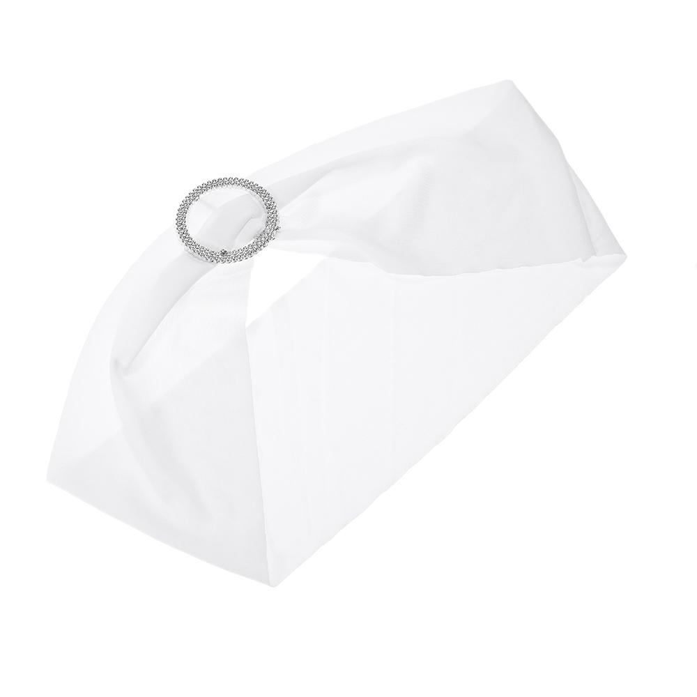 10PCS Wedding Decorations Elastic Spandex Chair Cover Sashes Bows Elastic Chair Bands With Buckle Slider Sashes Bows 7 Colors