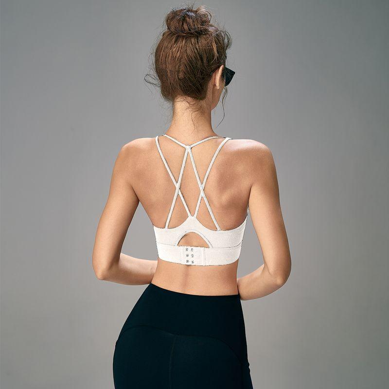 

Mitaogirl Kendall Beauty Back Yoga Vest Women s Belt Chest Pad Running Sports Bra Workout Clothes Shockproof Top S Twilight Snow White