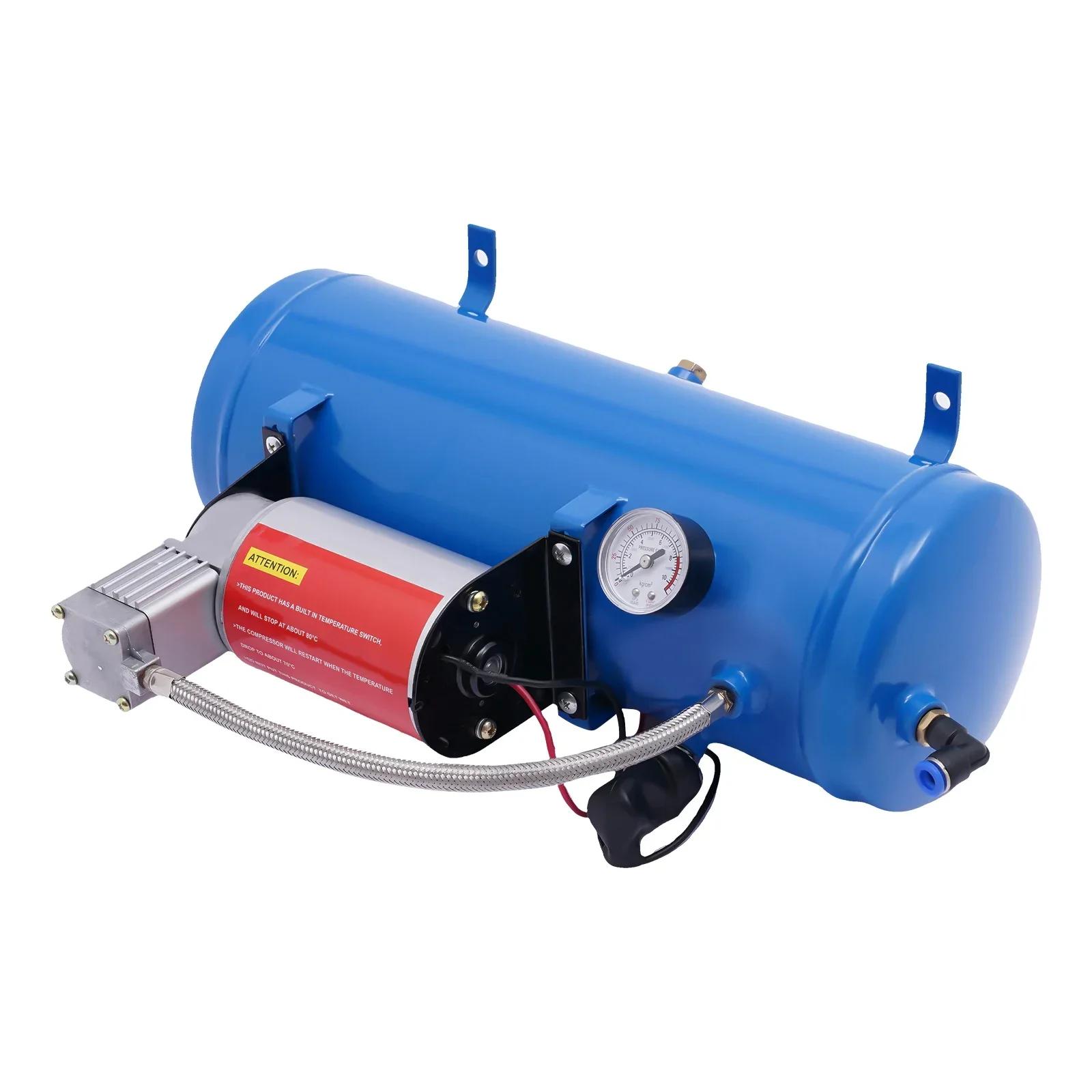 

Air Compressor Air Compressor with 6L Air Tank DC 12V Can Hold Car Tyres Automotive Engines Bicycles Balls Toys Boats Air Keys синій