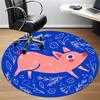 1pc Piggy Pattern Chair Carpet for Office Non Slip, Lightweight, Machine Washable Rug for Office Holiday Decor