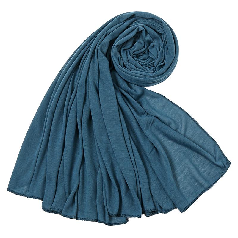 Big Size Polyester Jersey Hijab Scarf Long Muslim Shawl Plain Soft Turban Tie Head Wraps For Women Africa Headband Headscarf