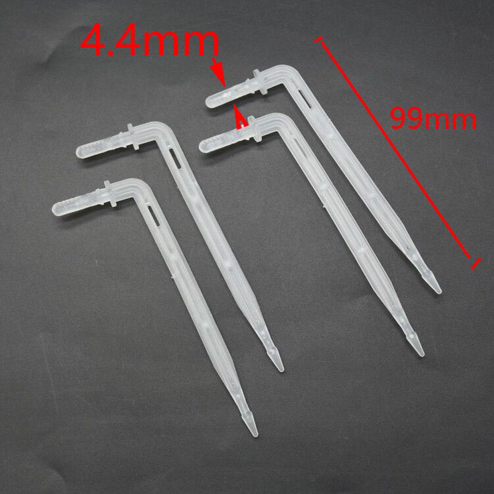 100pcS White 4/7 arrow dropper drip Arrow Emitter Curved Arrow Dripper Plants Bend Sprinklers Micro Irrigation System for 4/7m
