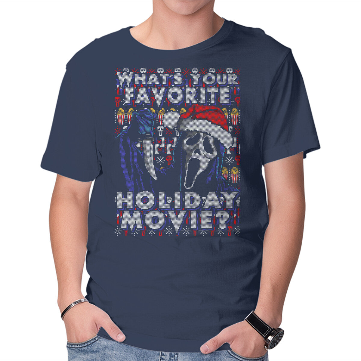 Unisex Crew Neck T-Shirt Holiday Scream Graphic Short Sleeve Casual Tee XXXL