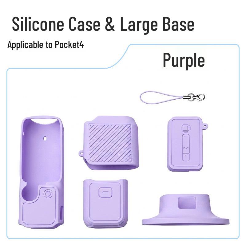 DJI Pocket 4/3 Silicone Protective Case with Screen & Drop-proof Desktop Base