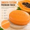 Morvin Papaya Bath Soap Bar - Enriched with Papaya Extract, Kojic Acid & Shea Butter for Dark Spot & Acne Removal – (75gm, Pack of 6).