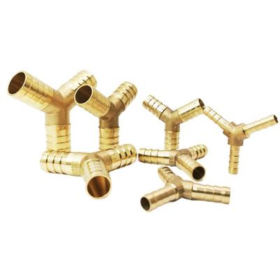 Réducteur Égal 4 5 6 8 10 12 13 14 16 19 mm Barbillon pour Tuyau en Forme de Y 3 Voies Raccord de Tuyau en Laiton Diviseur Coupleur Maison Jardin