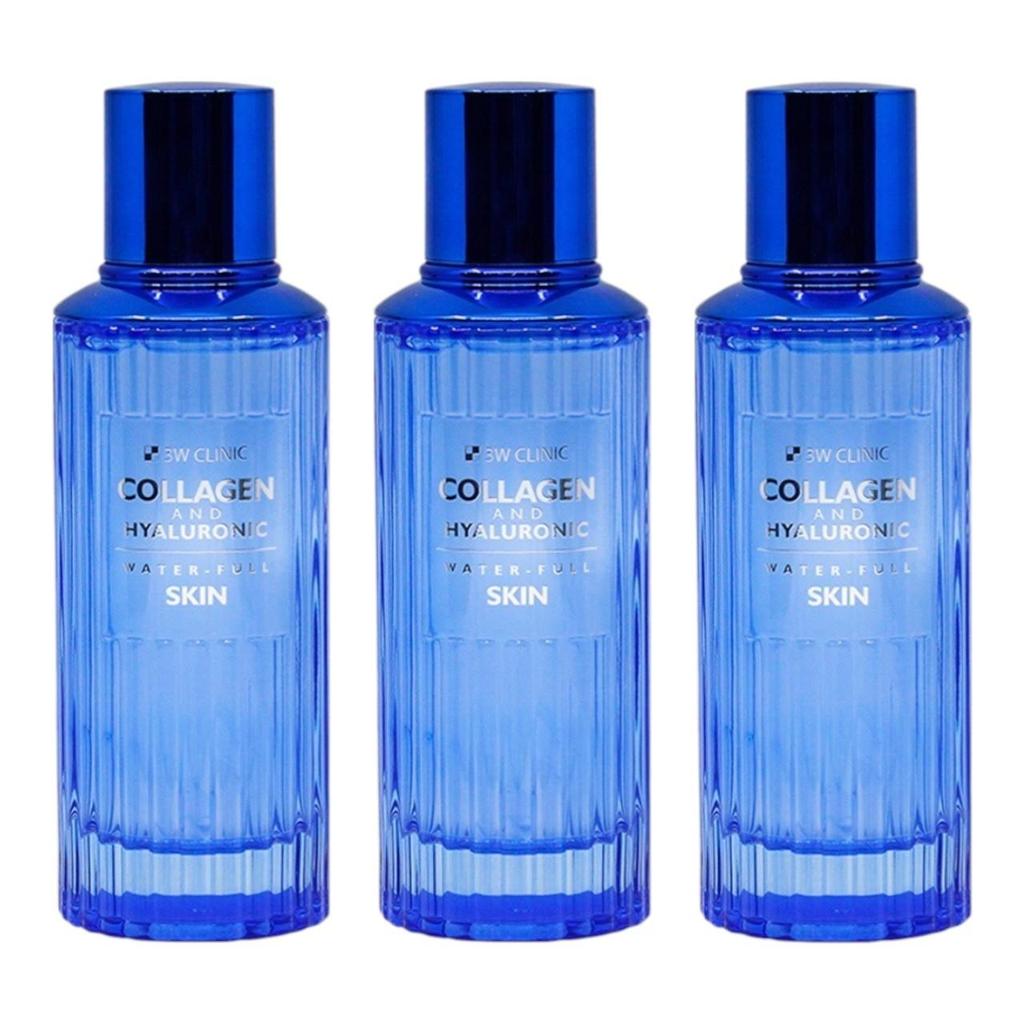 3w Clinic Collagen & Hyaluronic Water-Full Skin Toner Deep Hydration & Firming 120ml X 3pcs
