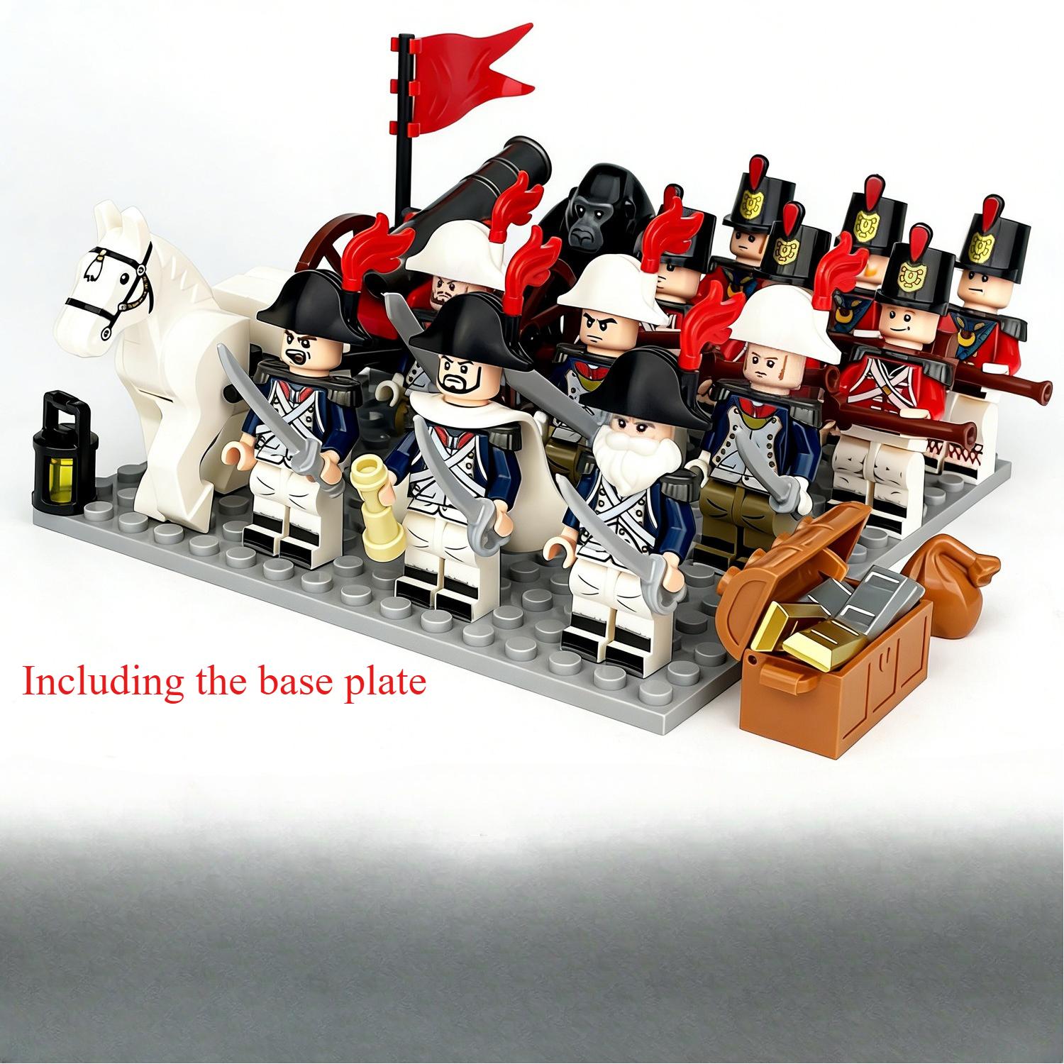 MOC Napoleonischer Krieg Königliche Marine Soldat Figur Bausteine Spielzeug black