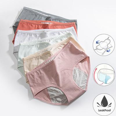 5Pcs Leak Proof Menstrual Panties Physiological Pants Women Underwear Period Cotton Waterproof Briefs