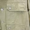 SASAFRAS Made In Japan Long Sleeve Work Shirt S Khaki Beige Herringbone Men's Used
