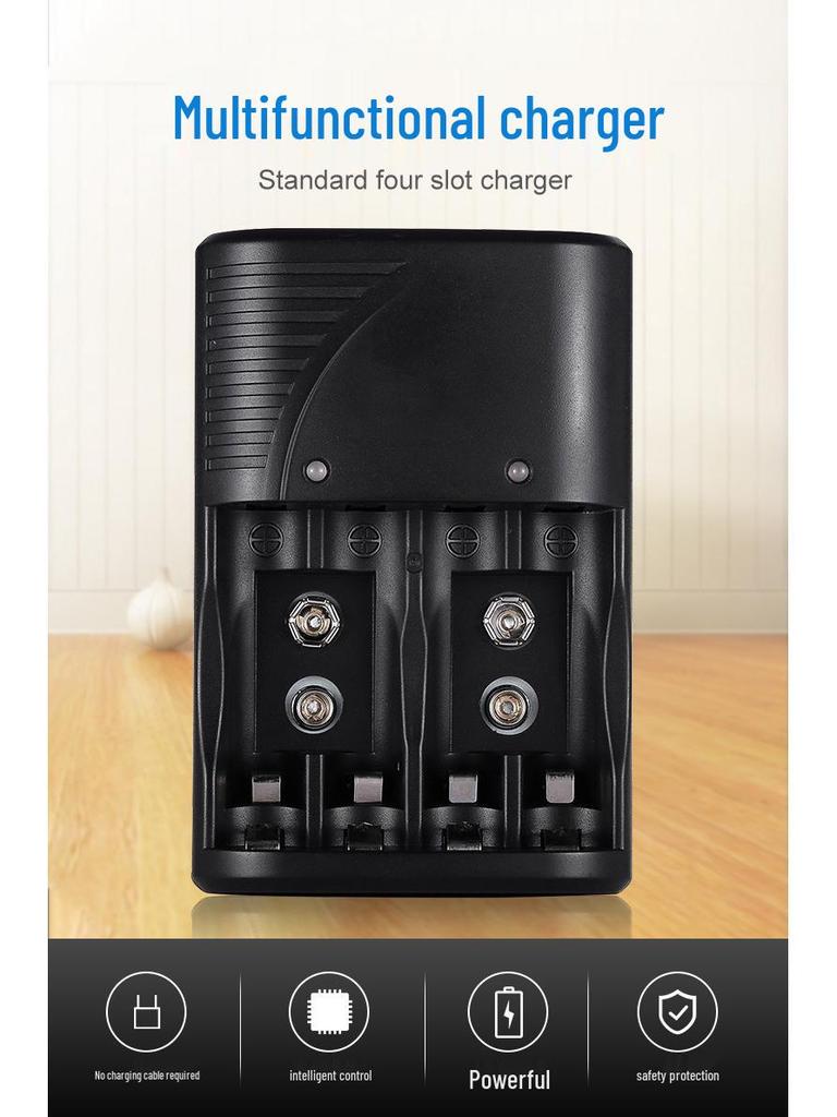 Universal Smart Rapid Charger for 5-9V Ni-MH Batteries with Auto Green Light