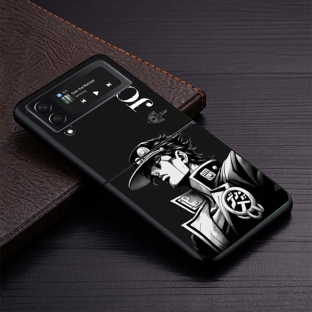 

JoJo s Bizarre Adventure Kujo Jotaro Phone Case For Samsung Galaxy Z Flip3 Flip4 Flip5 Flip6 Flip7 For Z Flip 7 6 5 4 3 5G Hard Samsung Z Flip 5