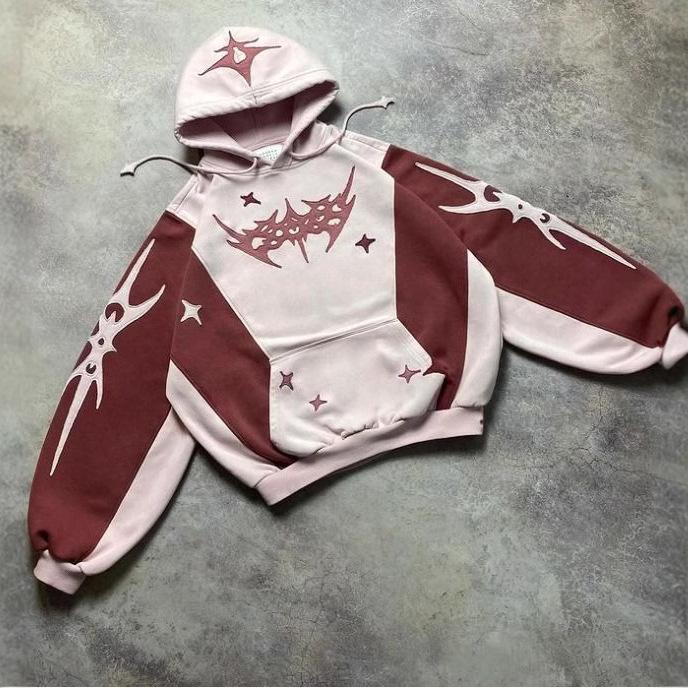 Y2K European and American 3D digital printing men's and women's sweaters American street loose hoodies batch casual versatile
