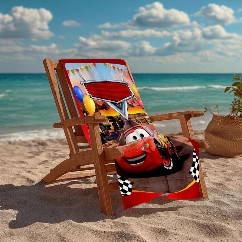 Ultra-Soft Beach Towel with Cars Theme,Ideal for Pool - Camping, Diving - Perfect Travel Essential, Vibrant Beach Towel.