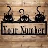 Vintage Metal Cat Wall Art Customizable Address Sign Home Decor Hot Sale