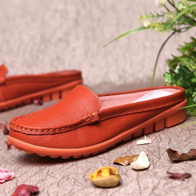 Buty Casualowe Mokasyny z Prawdziwej Skóry Damskie Buty do Jazdy Baleriny Kobieta Lofeery Damskie Płaskie Obuwie Matki