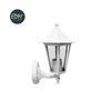 Aluminum and Glass Wall Lantern. Ip44 E27 60w White Color Ø19,5x21x32cm Zurich Model. Edm