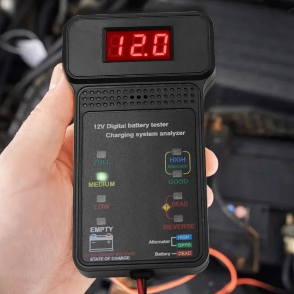 with Alligator Clips 12V Digital Battery Tester Automotive Cranking System Tester  Electrician Tool