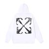 1083 Off-White 2025 Autumn/Winter New OW Retro Arrow Pattern Printed Men's and Women's Hoodie Sweatshirt
