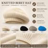 Keep Warm Women Knitted Beret Plush Painter Artist Hats Vintage Warm Knit Cap  Creative Gift
