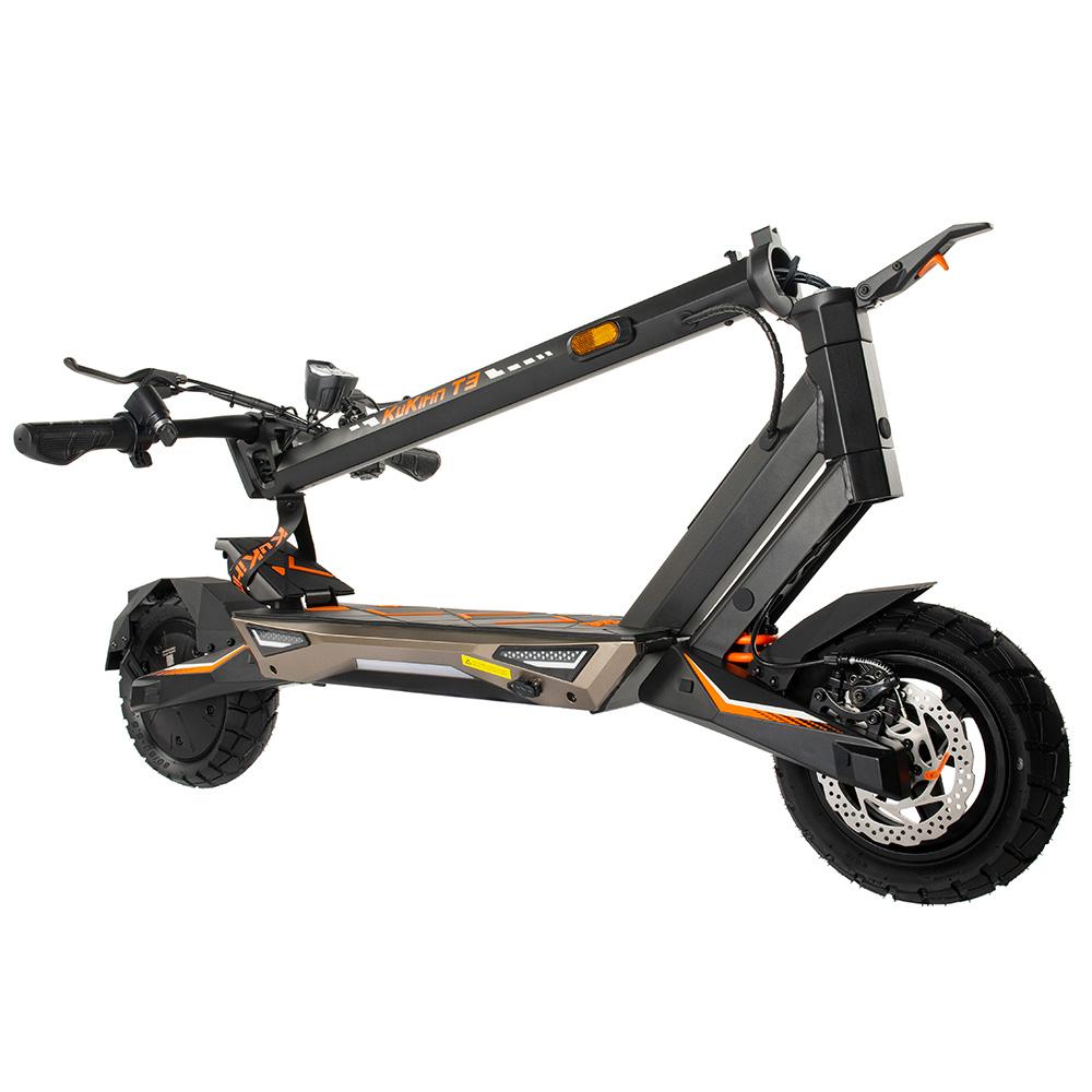 KuKirin Monopattino elettrico T3 da 10 pollici, motore da 800W, batteria da 48V 15.6AH, autonomia massima di 58 km, capacità di carico massima di 120 kg, nero