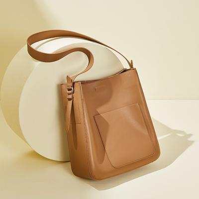 2025 nieuwe leren dames tas casual schouder messenger tas dames retro emmer tas niche design forens tote tas