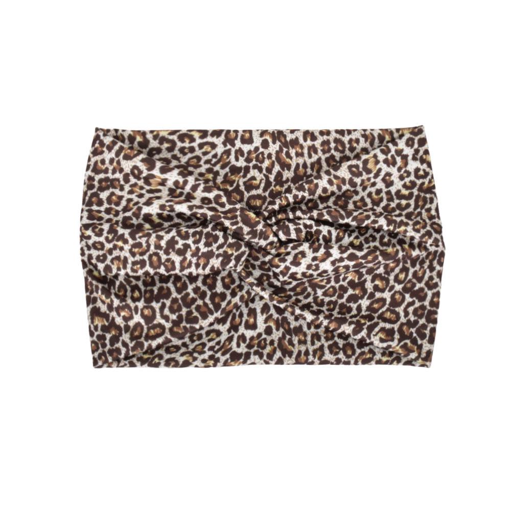 Faixa de cabeça elástica de ioga boêmia europeia e americana – acessório esportivo de cabelo com estampa cruzada de aba larga para mulheres