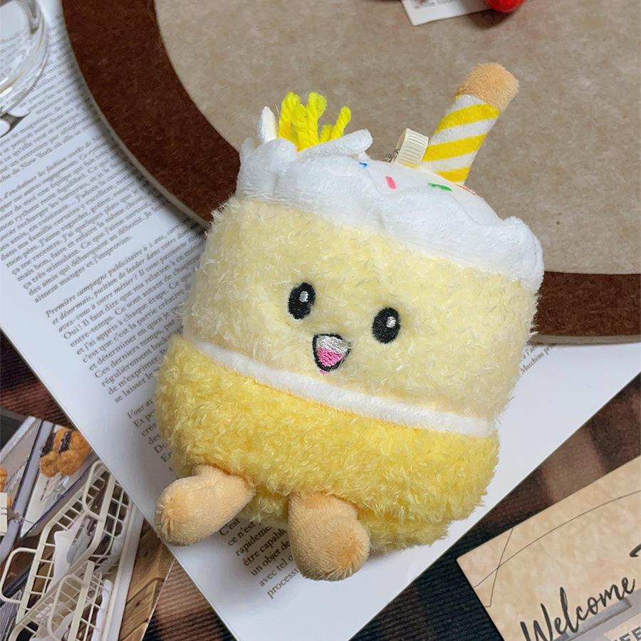 Creative Food Plush Pendant: Cake, Baguette, Croissant Doll - Fun Graduation Gift