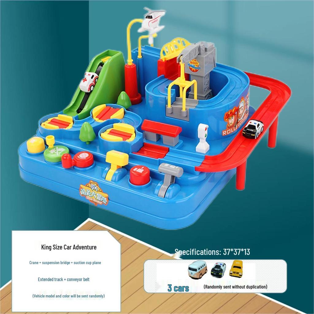 Kids' Adventure Track Toy Car Set - Educational Train Gift