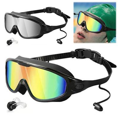 Anti Fog Swimming Goggles UV Protection Swimming Goggles Adjustable Swim Sports Eyewear Wide View for Men Women