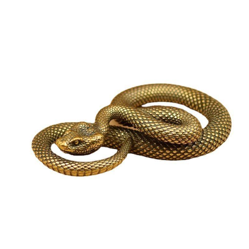 Vintage Alloy Snake Figurine Fine Carving For Figurine Decor Gifts For Snake Lovers