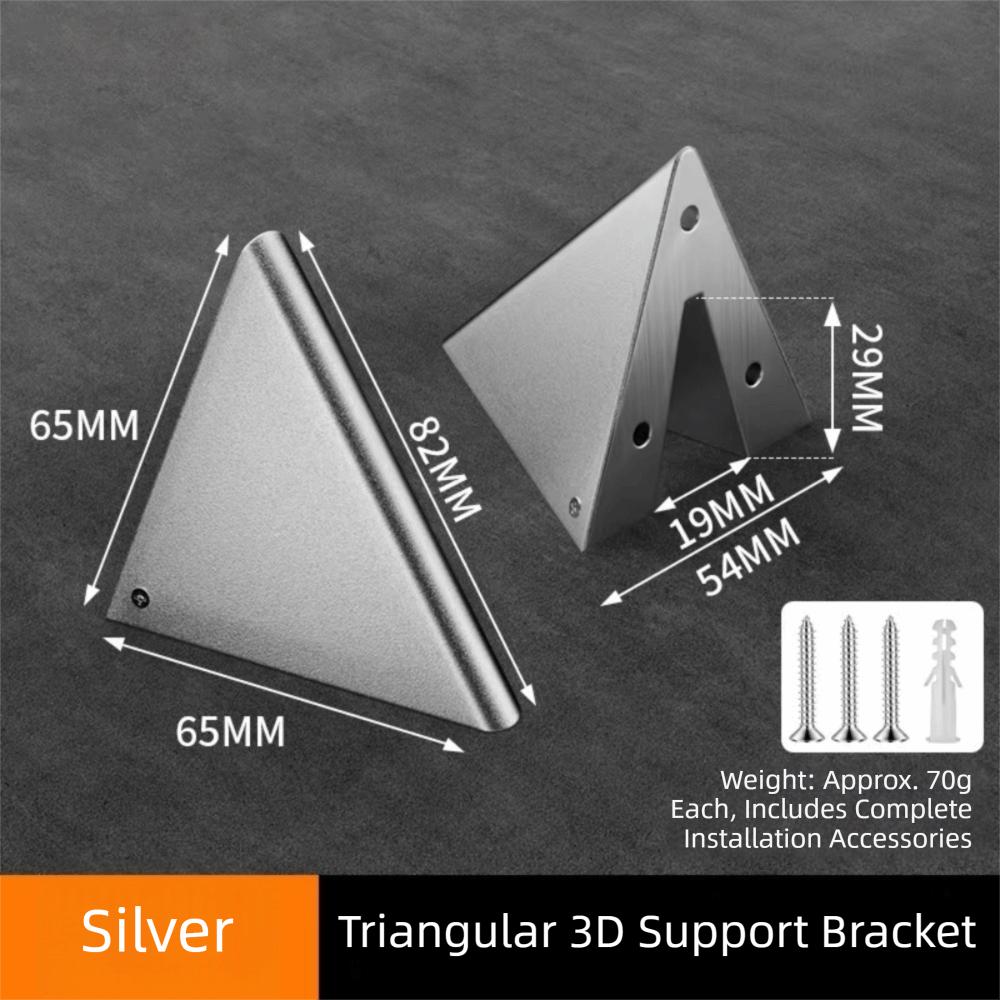 Aluminum Alloy Triangular Bracket Load-Bearing Support Right Angle Fixed Wall Mount Support серебряный