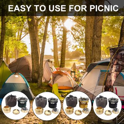 Outdoor Windproof Camping Stoves Portable Alcohol Burner Picnic Barbecue Furnace for Outdoor Camping Hiking Backpacking
