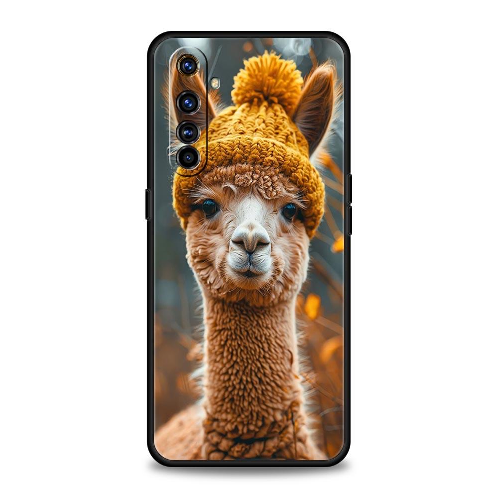 Kawaii Alpaca lovely Phone Case For Realme 12 11 10 9 8 5G 7 6 GT5 GT3 GT2 Pro Plus C21 C11 C25 C35 GT Neo 2 3 3T 5 Soft Cover