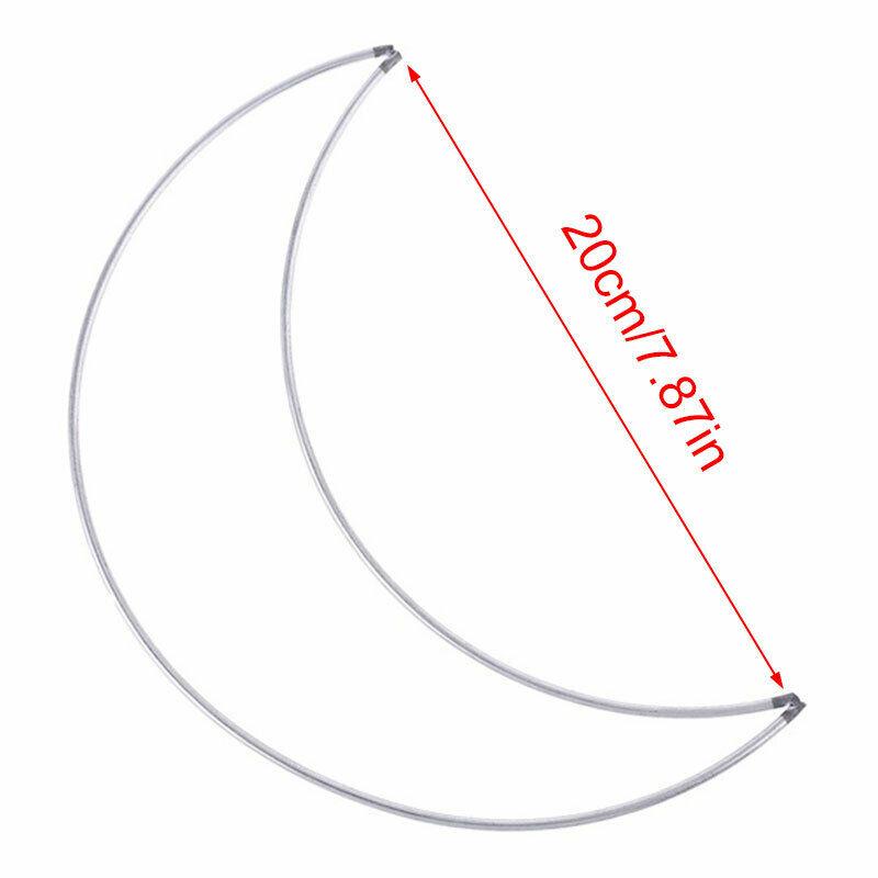 4Pcs Metal Dream Catcher Dreamcatcher Macrame Craft Hoop DIY Half Crescent Moon 4Pcs Metal Dream Catcher Dreamcatcher Macrame Craft Hoop DIY Half Crescent Moon
