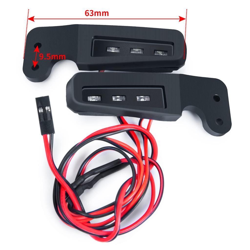 TRZX Front Bumper Side Lights RC LED Spotlights for 110 Traxxas TRX 4 Bronco RC Crawler Car