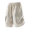 Korean Style Cargo Shorts For Men Summer Breathable Fabric With Drawstring Waist Casual Summer Wear