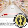 5pcs   Bag Distance Warning Floor Sticker Decal Safety Distance Sign for Store HospitalXG008