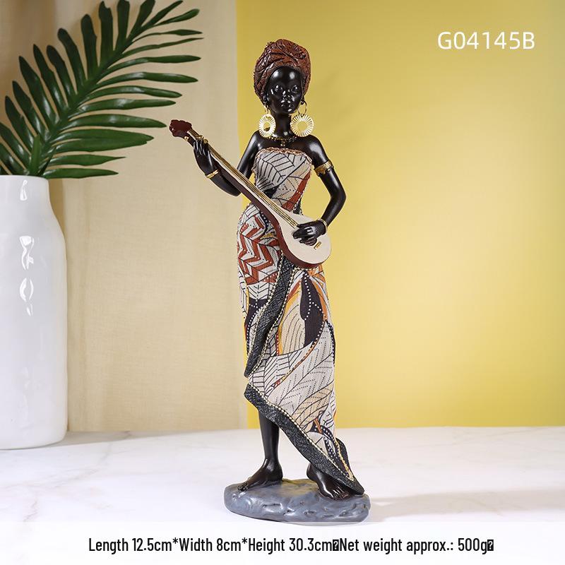 

Африканский племенной стиль Ретро Черные женские украшения для украшения дома