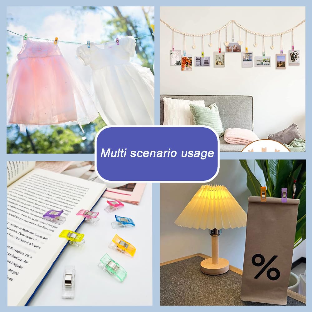 Quilting Sewing Fabric 200 Multipurpose Sewing Quilting and Craft Sewing Assorted Plastic Embroidery Clips for Crafts Clips, Clips, Pieces, Clips,