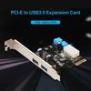 Expansion Card PCI Express to USB 3.0 Hub Adapter Express Card 20pin Connector PCIE HUB Adapter Riser Card