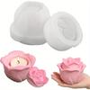 2pcs Rose Jar Silicone Molds with Lid for Epoxy Resin Casting DIY Candle Jewelry Storage Box Mold Set Blooming Rose Flower Resin