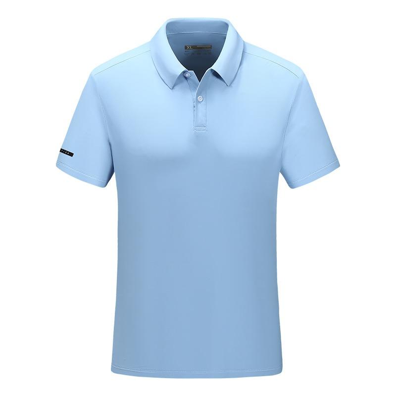 Summer Short-sleeved Lapel Sports PO Shirt Ice Feeling Men's and Women's T-shirt Enterprise Group Work Clothes Printing Logo