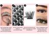 14-Row D Curl Dense False Eyelash Cluster Pack - Mixed Style, Hot Melt Grafted, In Stock