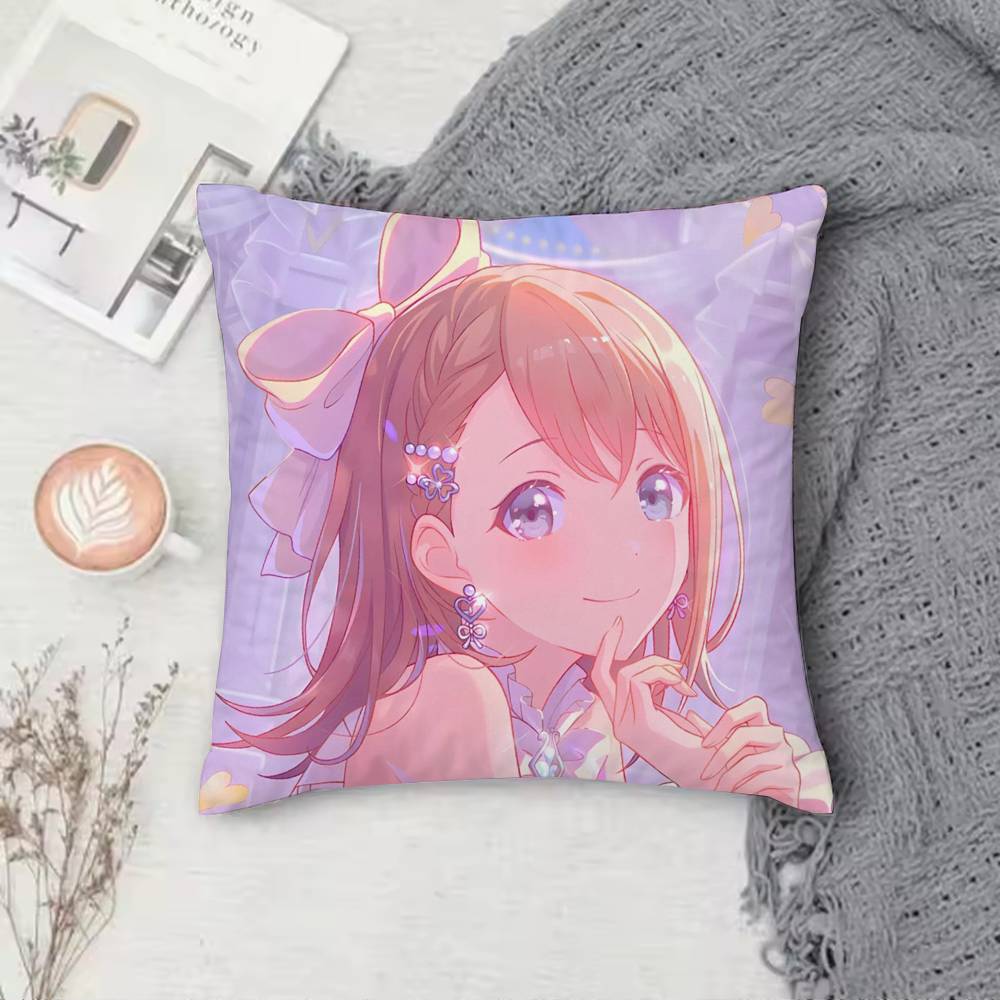 Project SEKAI Minori Hanasato Pillow Case Pattern Printed Pillowcase For Living Room Sofa Cushion Cover