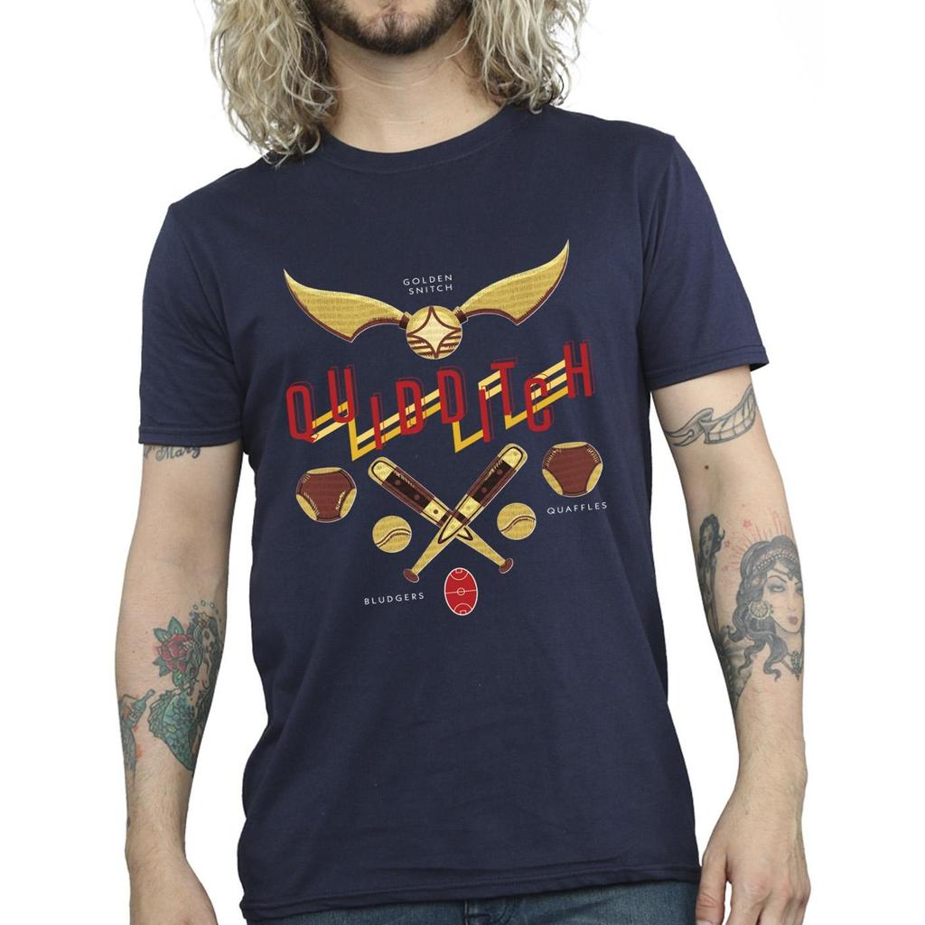 HARRY POTTER Mens Quidditch Golden Snitch T-Shirt